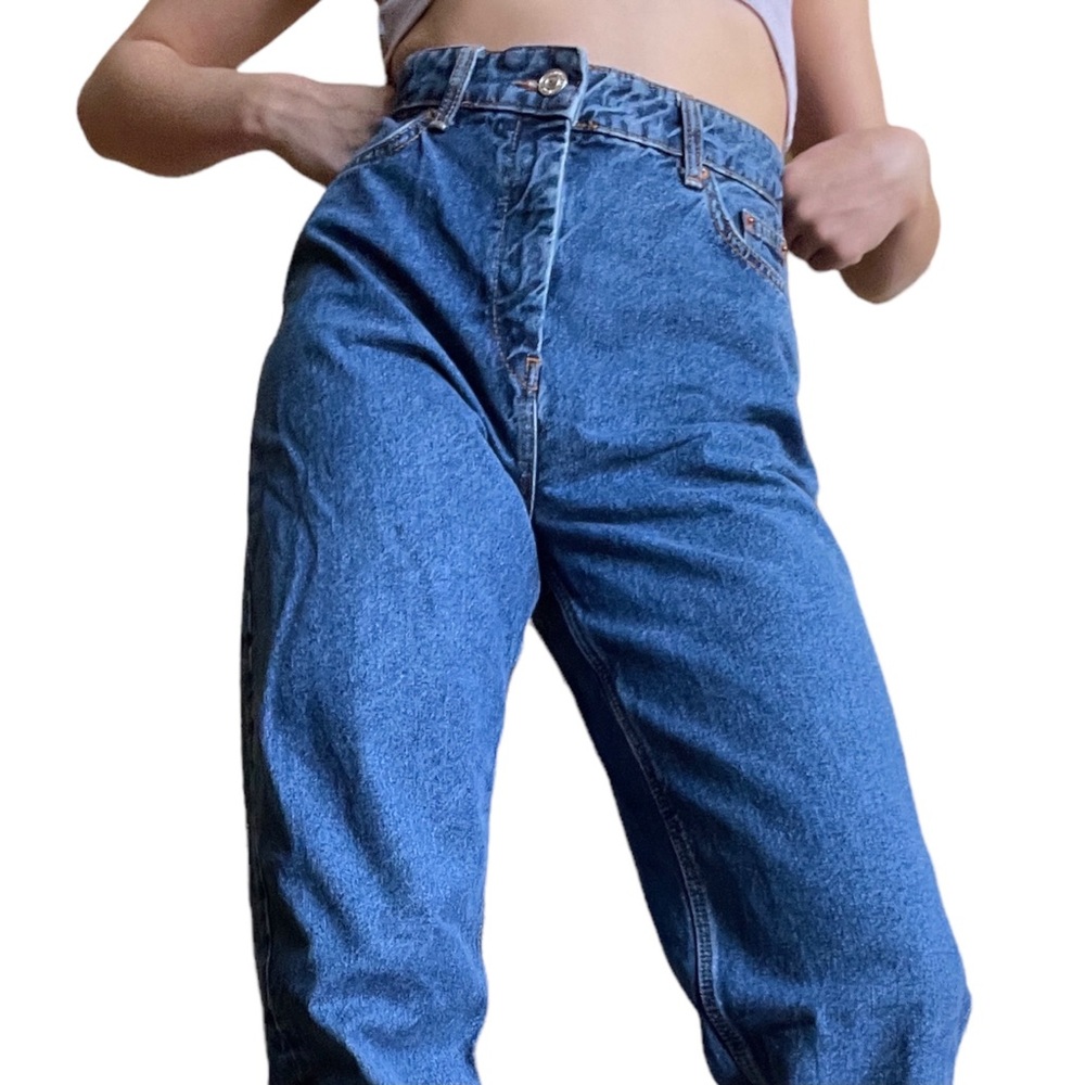 NWOT ZARA PREMIUM DENIM DARK WASH MOM JEANS size 4